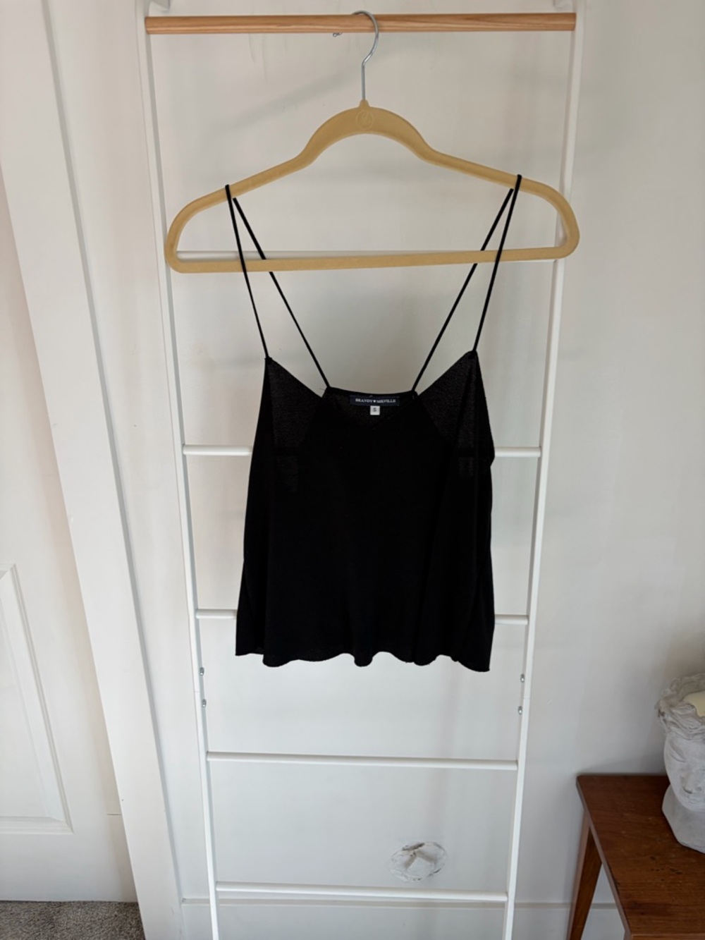 Brandy Melville Black Double Spaghetti Strap Camisole crop